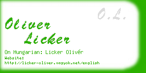 oliver licker business card